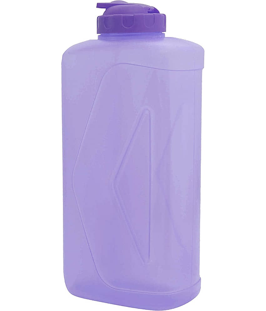 Generic Plastic Rhino Spout Fridge Water Bottle, 2000ml, Yellow, (1U)