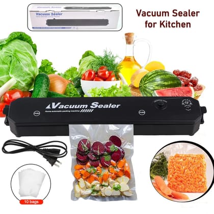 Vacuum Sealer Machine with 10 Bags, Automatic Hands-Free, Smart Food Preservation (1 Set) Vacuum Sealer Machine with 10 Bags, Automatic Hands-Free, Smart Food Preservation (1 Set)
