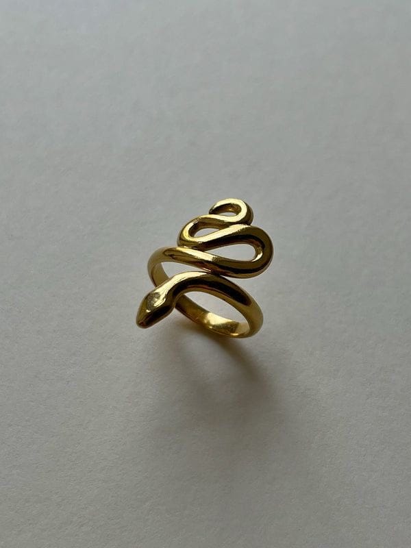 Golden Adjustable Serpent Ring
