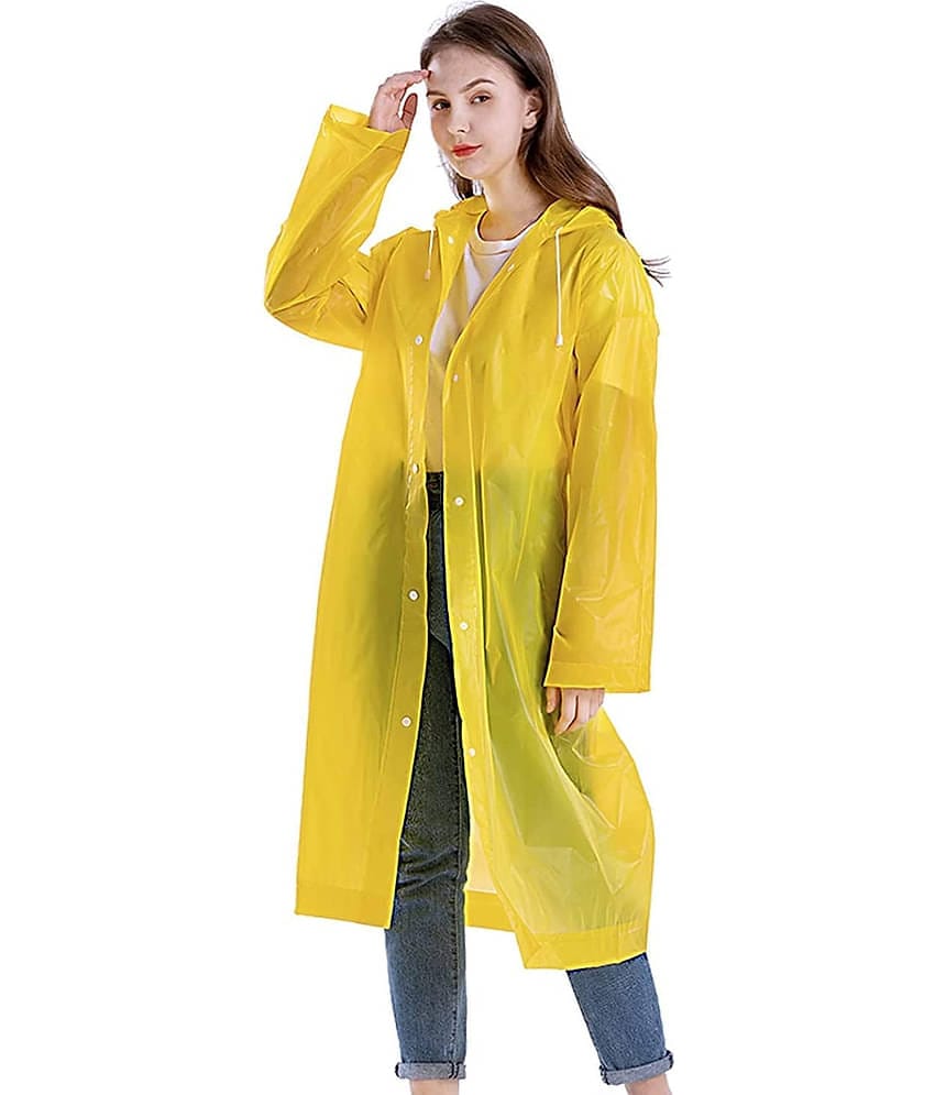 Paryag Long Raincoat - Yellow
