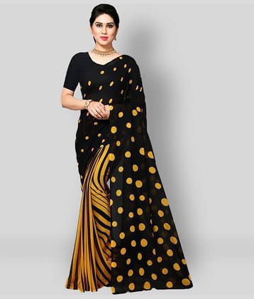 ANAND SAREES Georgette Printed Saree With Unstitched Blouse Piece ( Multicolor )