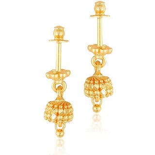 Vivastri Premium 1 Gram Gold Plated Alloy Bugadi Earrings for Women  Girls - VIVA1021BUGADI