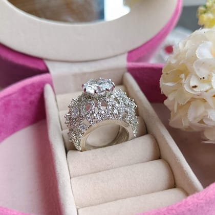 VS Sterling Silver Cocktail Ring 080 16g-9