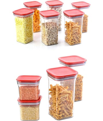 Analog kitchenware Grocery, Dal, Pasta Plastic Food Container Set of 10 1100 mL