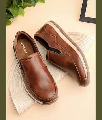 Prolific RD-CM336 Tan Men's Slip-on Shoes