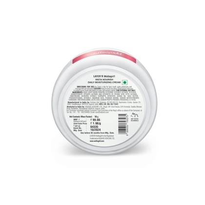 LAYER'R Wottagirl Insta Nourish Moisturizing Cream- Non-Sticky & Fast Absorbing for All Skin Types (for Women - 50g)