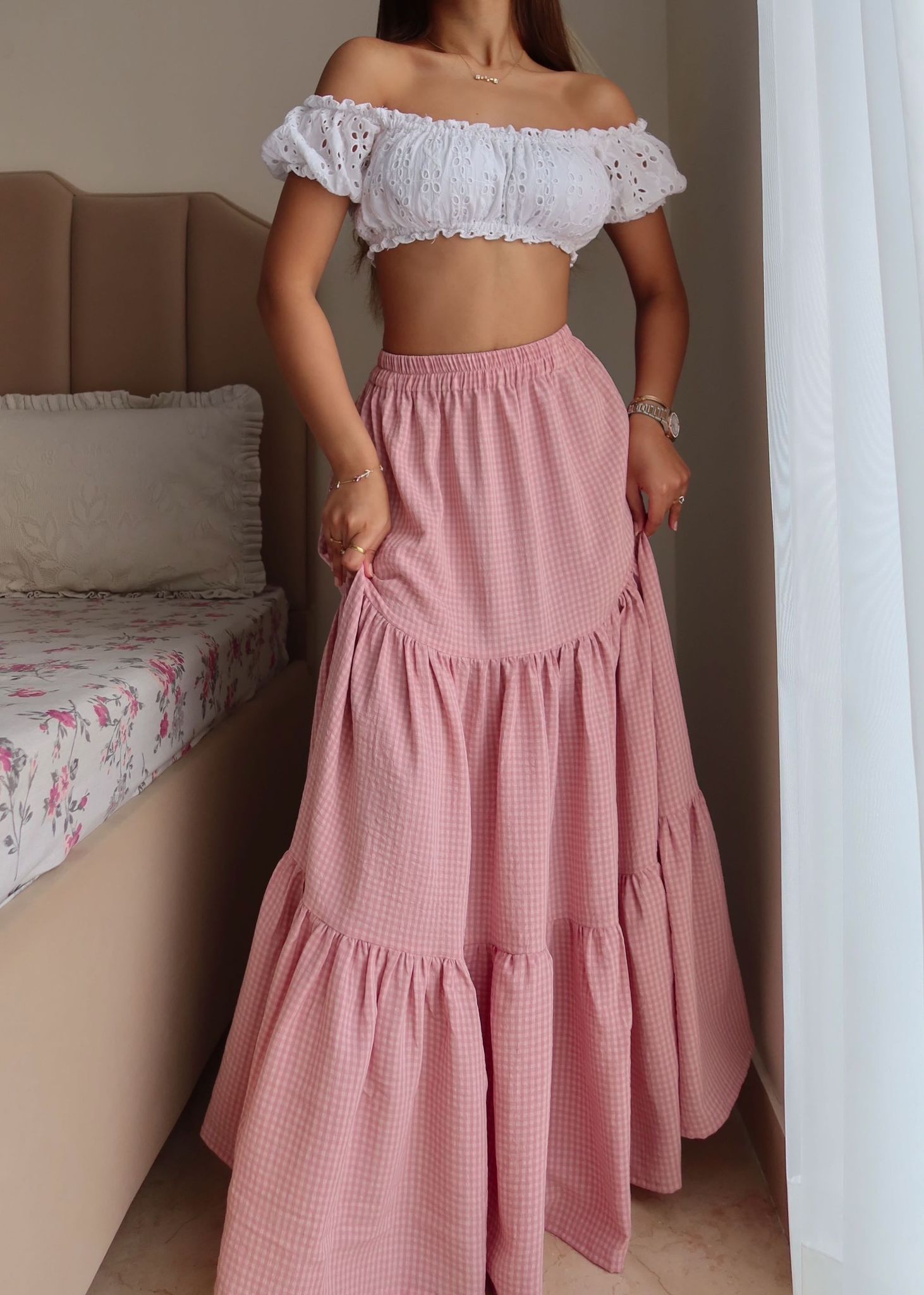 Cottage Long Skirt-XS