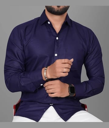 Eviqe Cotton Blend Regular Fit Full Sleeves Men's Formal Shirt - Maroon ( Pack of 1 )