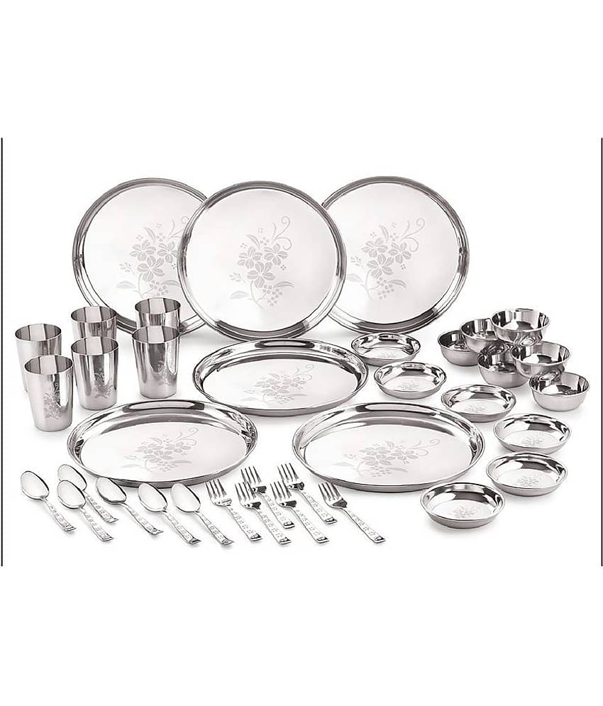 Neelam Stainless Steel Dinner Set of 36 Pieces