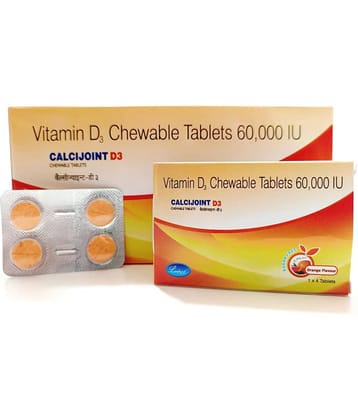 CALCIJOINT D3 CHEWABLE TAB ( PACK OF 10)  TOTAL 60 TAB Standard Oral Kit Pack of 10