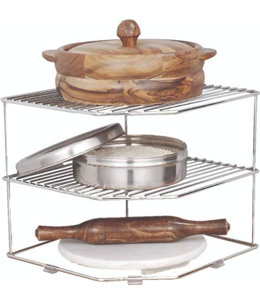 Winstar - Silver Stainless Steel Storage Racks ( Pack of 1 )