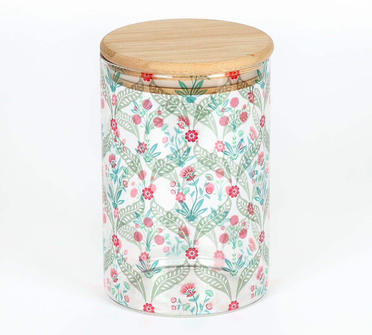 Iron Blooming Dahlia Glass Jar 1050 Ml