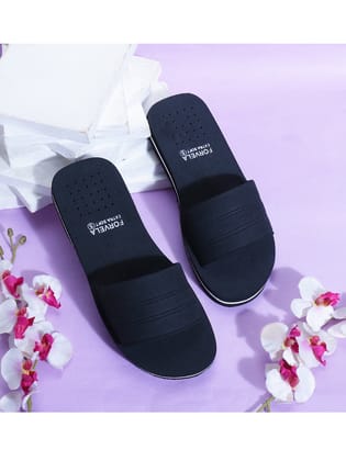 FORVELA Ortho Doctor Slider for Women-BLACK / 5 UK / 38 EURO