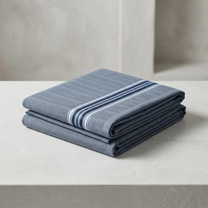 Cotton Striped Grey Full Size Towel