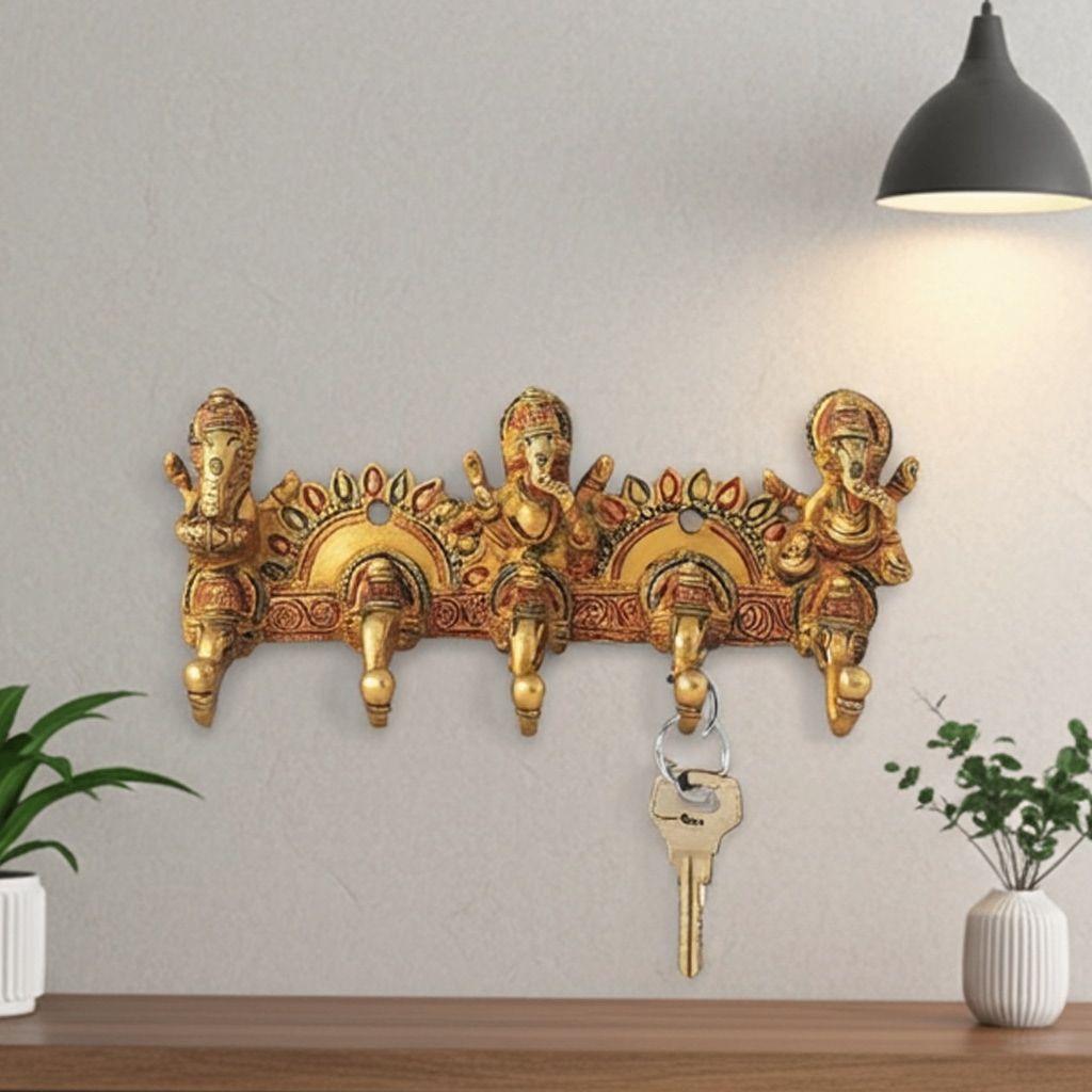Wall Hanging Key Holder With Ganeh Face (BSMAS950 B)