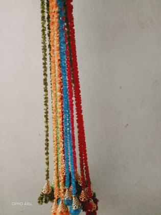Fur wool hanging Set of 6 pic