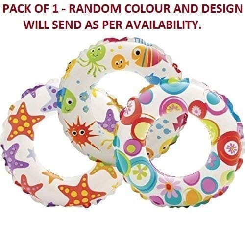 Swimming Ring for Kids Boys and Girls | Multicolor Intex Swimming Tube for Kids (3-6 Years)-Pack of 1