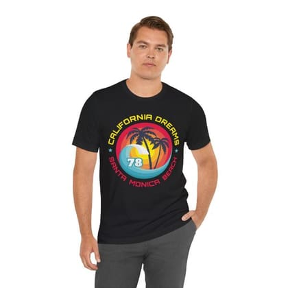 California Dreams Design Premium Cotton T-Shirts with Bold Graphic DTF Prints-XL (White)