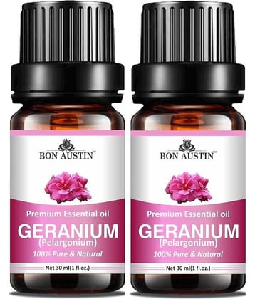 Bon Austin Geranium Essential Oil Aromatic 30 mL ( Pack of 2 )