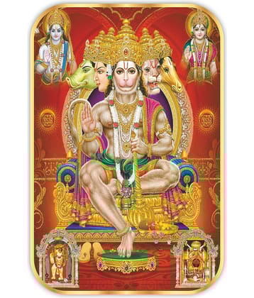 Saf Panchmukhi Hanuman Ji Religious Painting With Frame