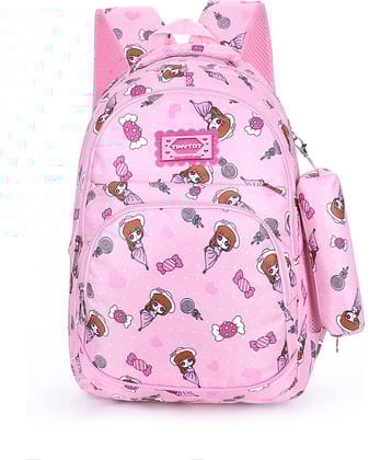 Tinytot Pink Polyester Backpack For Kids