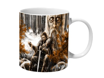Multicolor Game Of Thrones Ned Stark Godswood Ceramic Mug