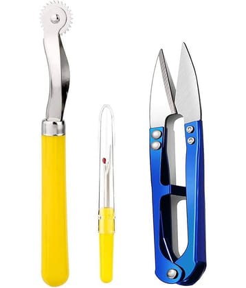 Shree Shyam™ Sewing Tools│ Tailoring Tools│ Sewing Accessories│Tracing Wheel Sewing Tool Plastic Handle – 1 │Sewing Seam Ripper – 1 │Sewing Thread Cutter – 1
