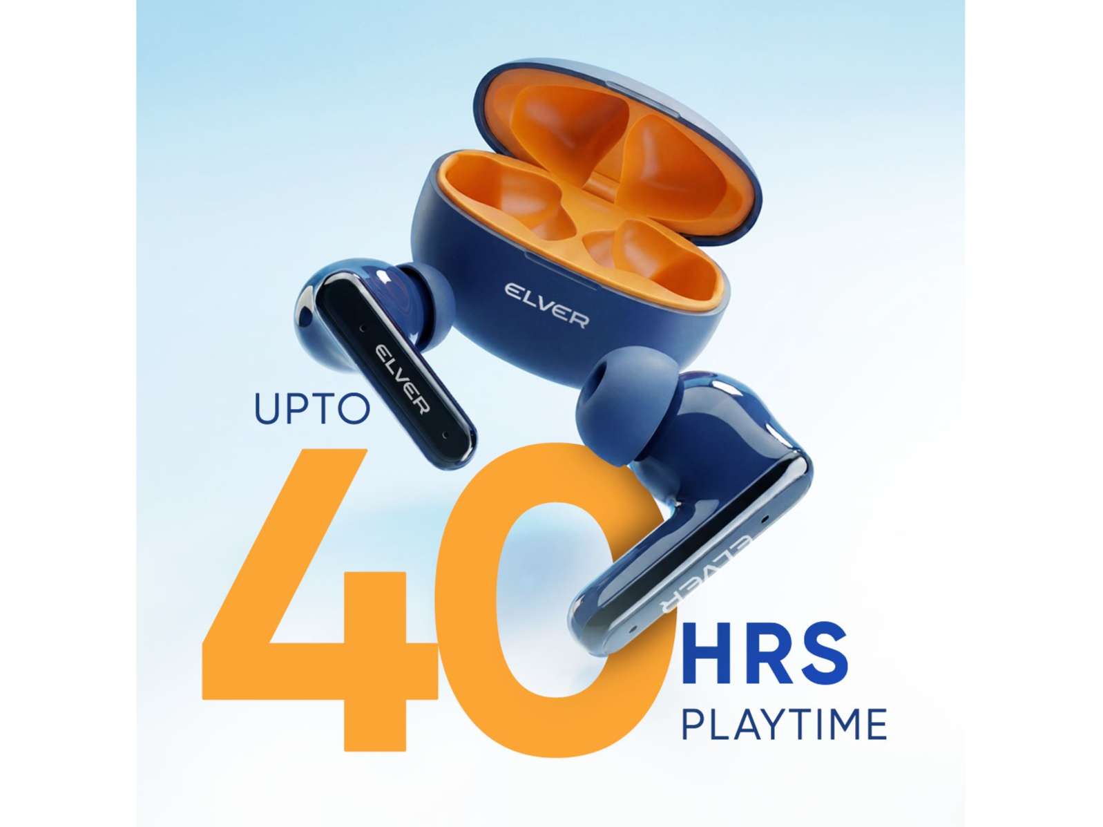 Elver Buds 5 | Wireless Earbuds with Upto 40H Playback & IPX5 Water Resistance