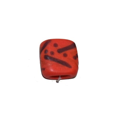 Beadwaala Handmade Fancy Lampwork Glass For Jewelry Making. (Flat Square) SFL-192-Per Packet 25 Pcs / 18X8 MM
