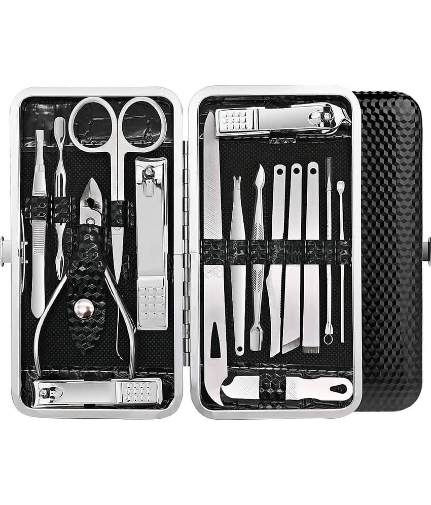 Lenon Beauty Black Color Manicure Kits 16 Pcs
