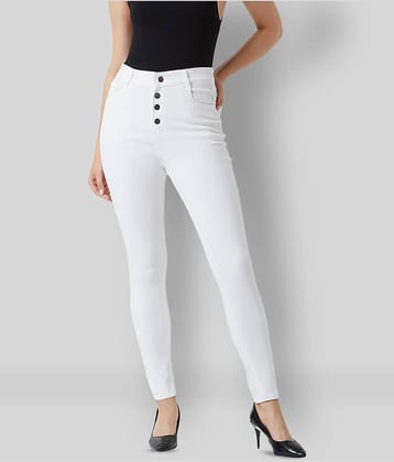 Miss Chase - White Denim Women's Jeans ( Pack of 1 )