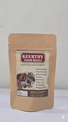 Keerthy Food Products Garam Masala | Aromatic Indian Spice Blend for Curries & Gravies | Rich Flavor Cooking Masala | 100g Keerthy Food Products Garam Masala | Aromatic Indian Spice Blend for Curries & Gravies | Rich Flavor Cooking Masala | 100g