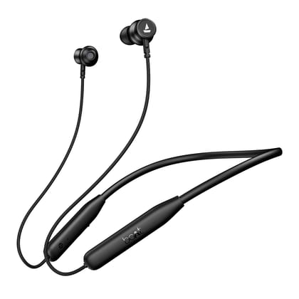 boAt 2025 Launch Rockerz 113, 40H Battery, Dual Pair, Fast Charge, ENx Tech, Stream Ad Free Music via App Support, Magnetic Buds, Bluetooth Neckband, Wireless with Mic in Ear Earphones (Active Black) Active Black
