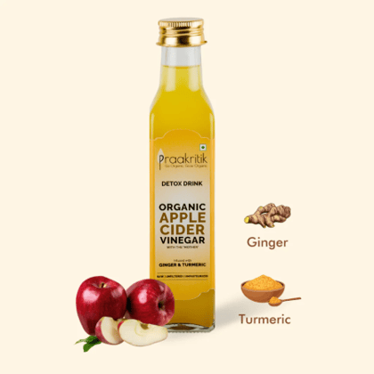 Praakritik Organic Apple Cider Vinegar with Ginger & Turmeric 250g Praakritik Organic Apple Cider Vinegar with Ginger & Turmeric 250g