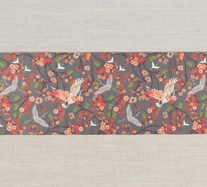 India Circus Flight Of Cranes 94 X 14 Table And Bed Runner