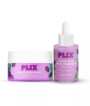 Plix 10% Niacinamide Jamun Face Serum & 2% Niacinamide Jamun Moisturizer(2 Items in the set)