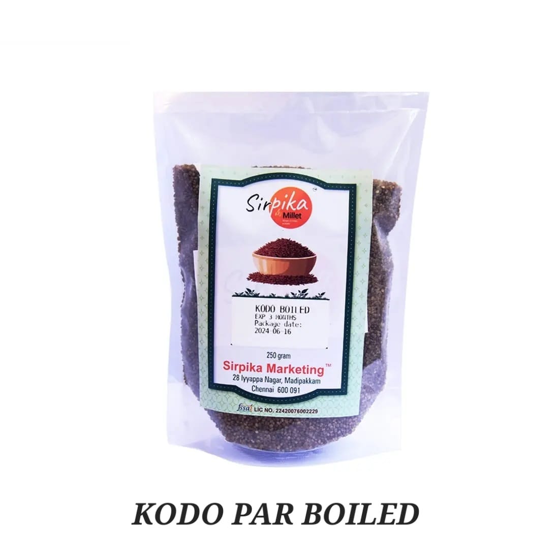 Par boiled kodo millets