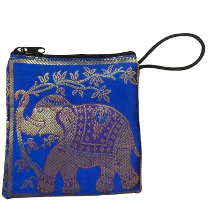 Banarasi Silk Coin Pouch (Random Colour)