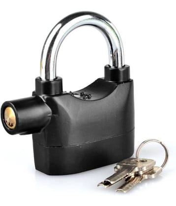 TALC Alarm Padlock Electronic Alarm Lock for Door/Bicycle/Motorbike - Black