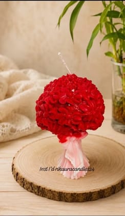 Tall rose bouquet candle