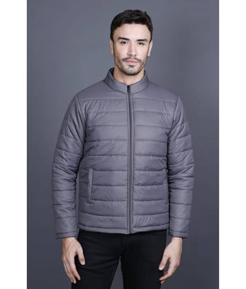 Zeffit Polyester Men's Quilted & Bomber Jacket - Grey ( Pack of 1 )