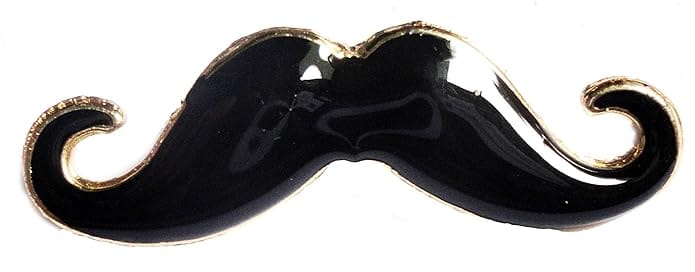 Voici France - Men's & Women's Lapel Pin Brooch Tie, Cap, Scarf, Jacket, T-Shirts Pin Many Options to Choose - Mustache Small