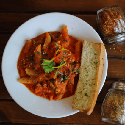 Red sauce pasta