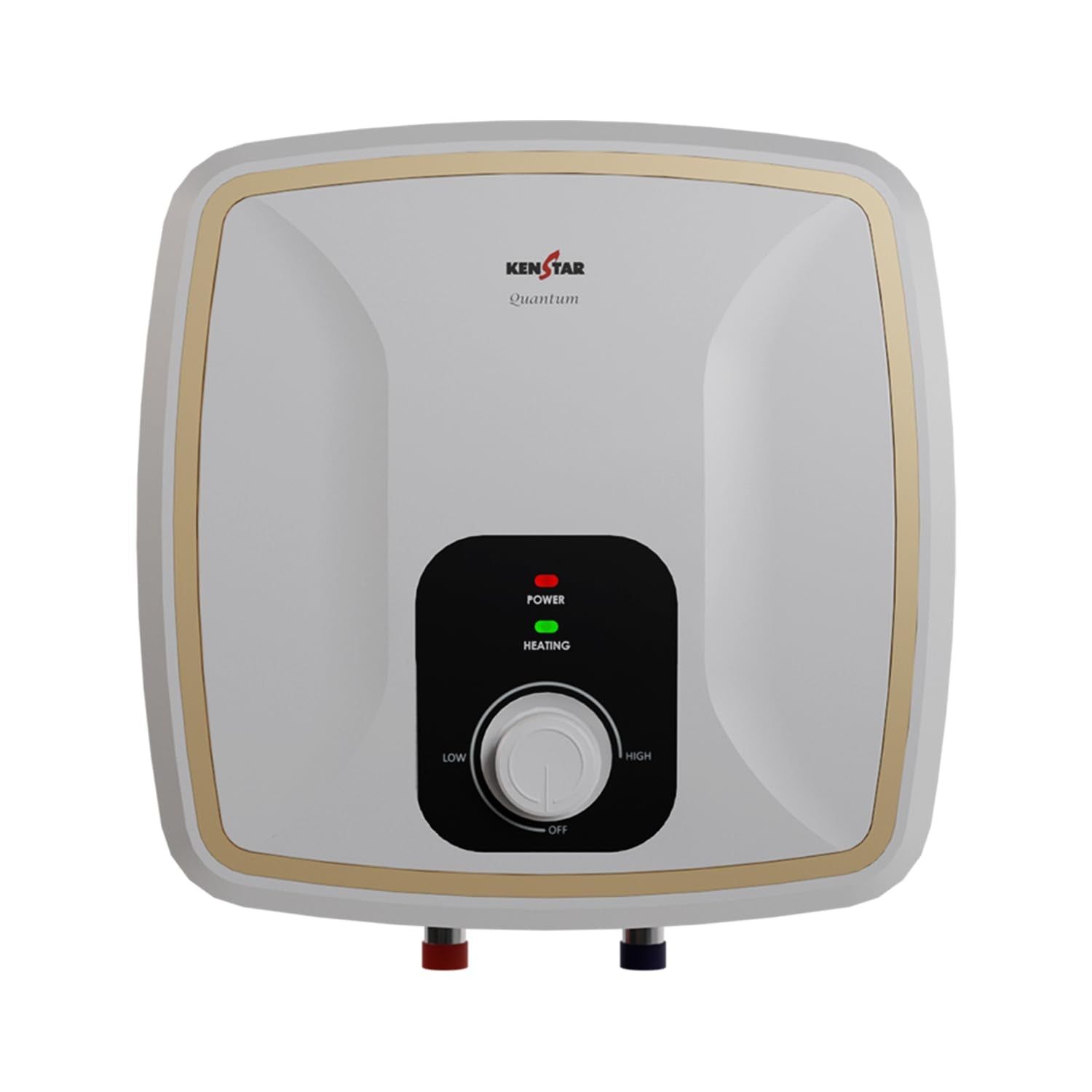 Kenstar Quantum 25-L, 5 Star Rated Storage Square Water Heater with Superior Glassine Coated Tank, Powerful 2000W Heating Element, (White and Orange) Kenstar Quantum 25-L, 5 Star Rated Storage Square Water Heater with Superior Glassine Coated Tank, Power