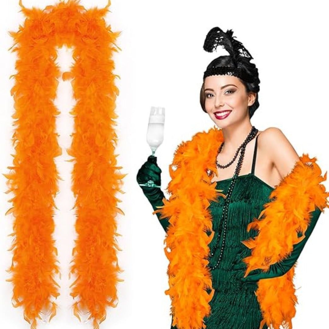 Wanna Party Feather Boa Orange