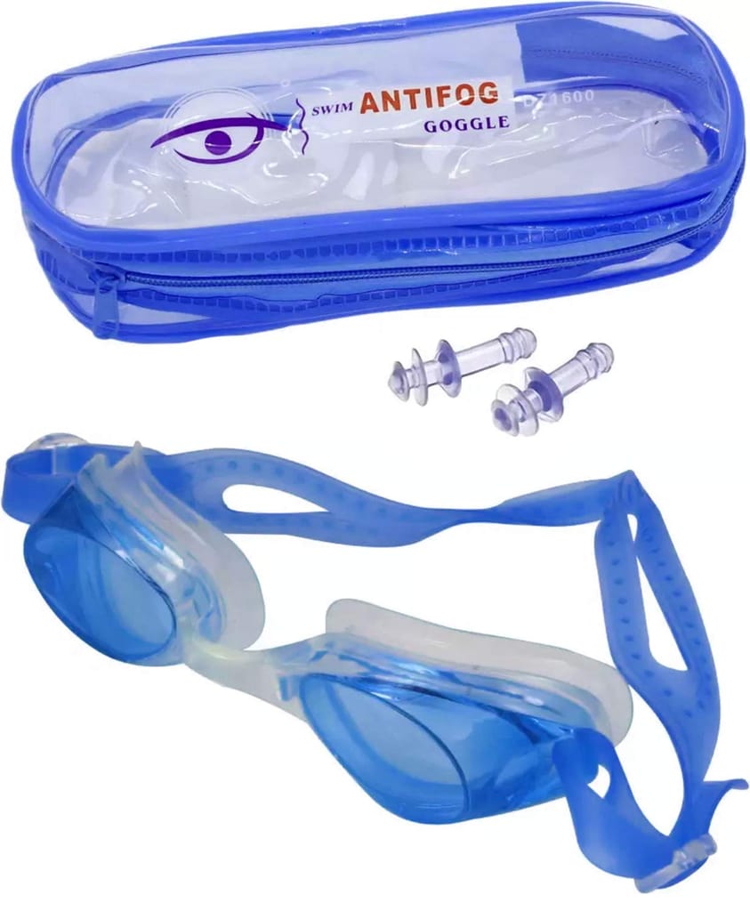 Nawani Swimming Accessories Anti Fog Goggles with Era Protector Era Plugs Pack of 1 - Sunglasses | Buy online on ZillyBuy