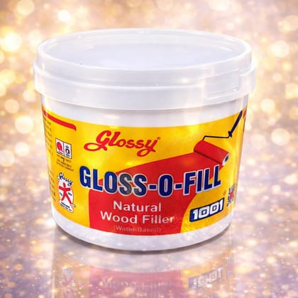 1001 Gloss-O-Filler Natural Wood Filler WT | Filling nail holes, cracks, or dents in furniture and trim, Repairing wooden doors, cabinets, or baseboards before painting - (White 1 Kg.)