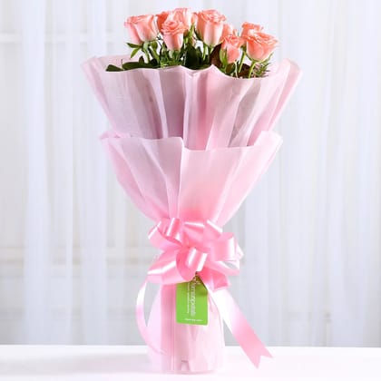 Endearing Pink Roses Bouquet