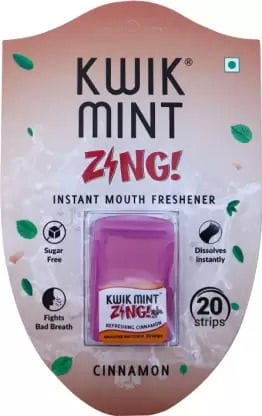 Kwik Mint Zing Cinnamon Flavoured Mouth Freshener, 20 Strips