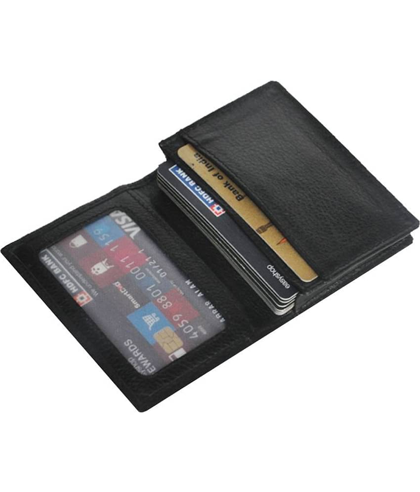 Hide&Sleek Leather Black Formal Anti-theft Wallet